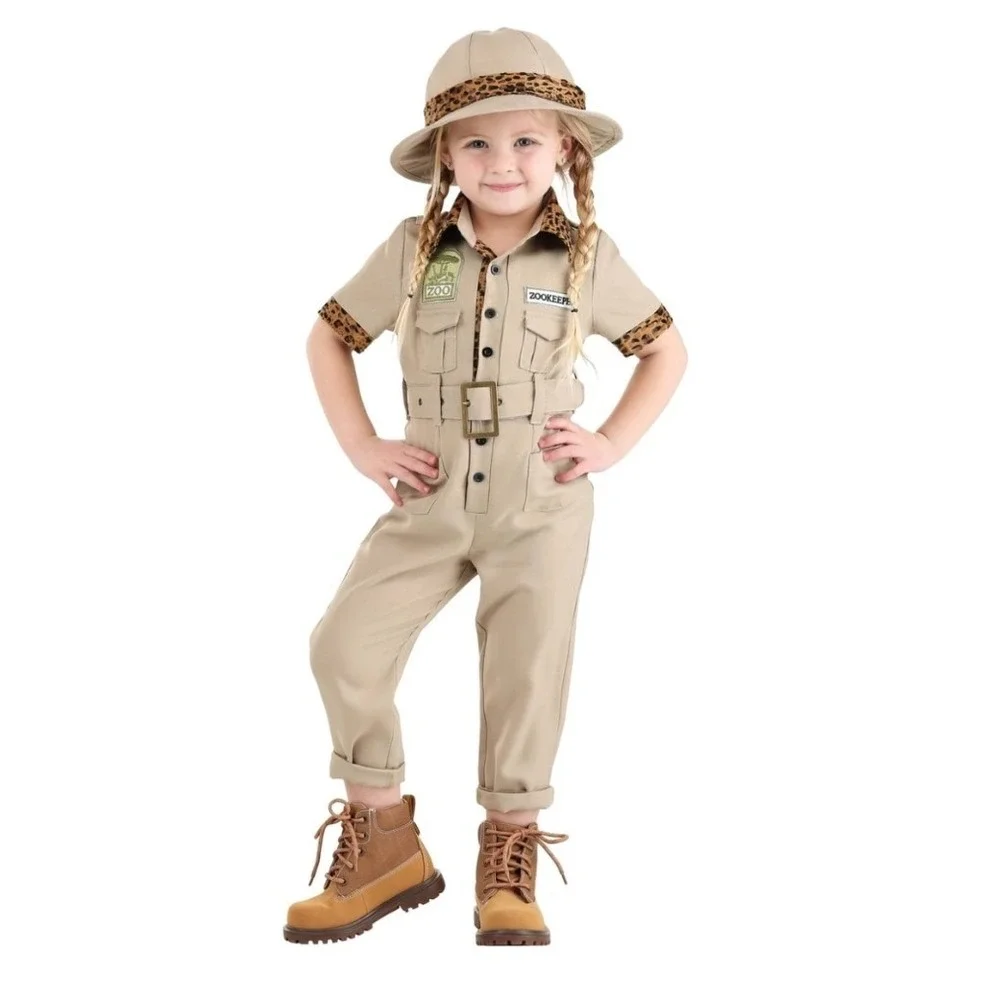 Kids Safari Zookeeper Costume Tan Leopard 18 Months Halloween